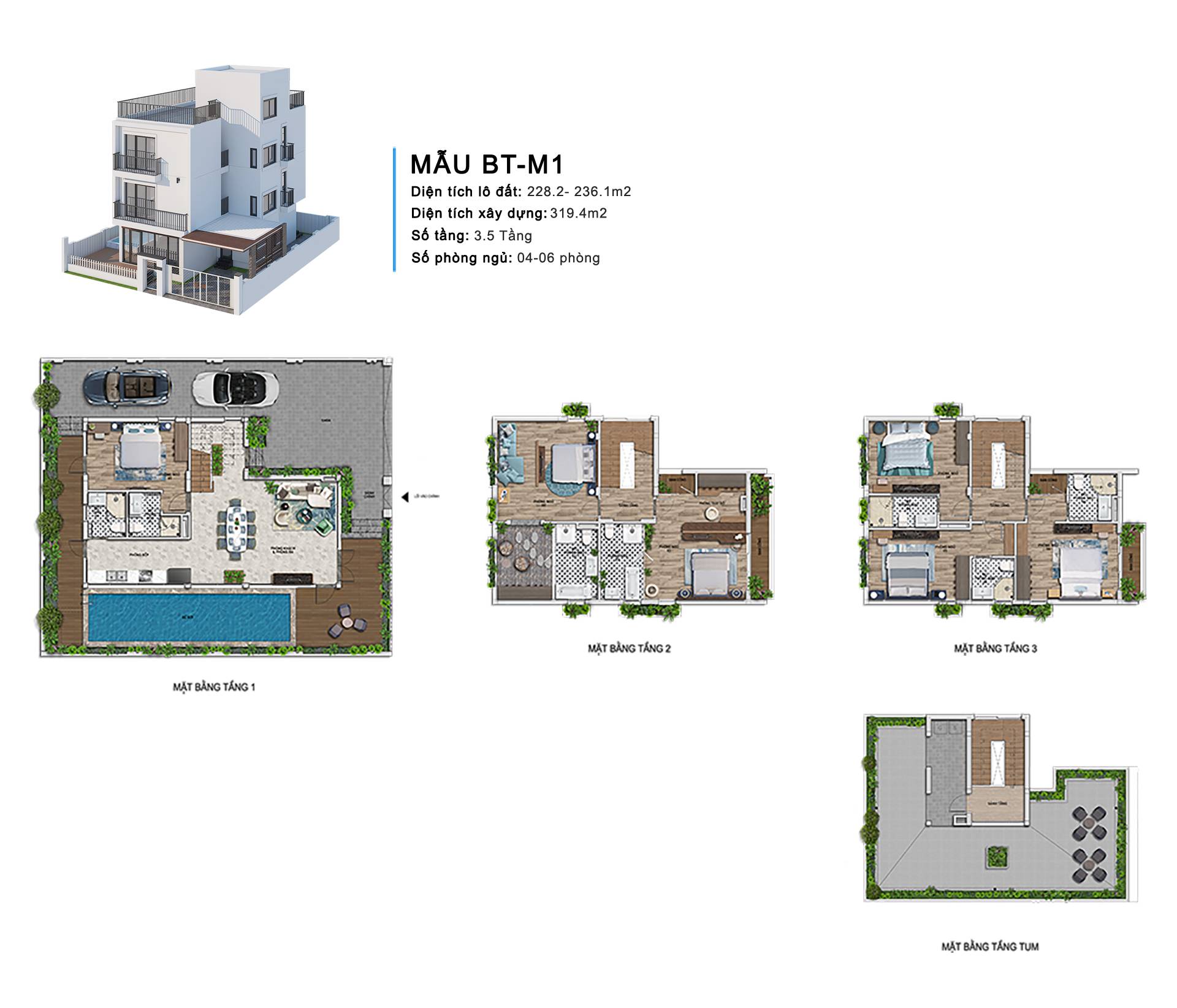 thiết kế biệt thự 231m2 vlasta sầm sơn